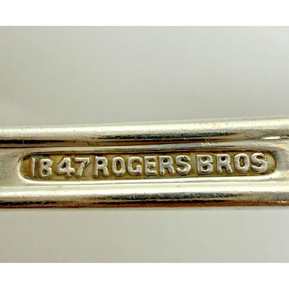 1847 Rogers Bros First Love Silverplate Floral Art Nouveau Flatware Fork & Spoon